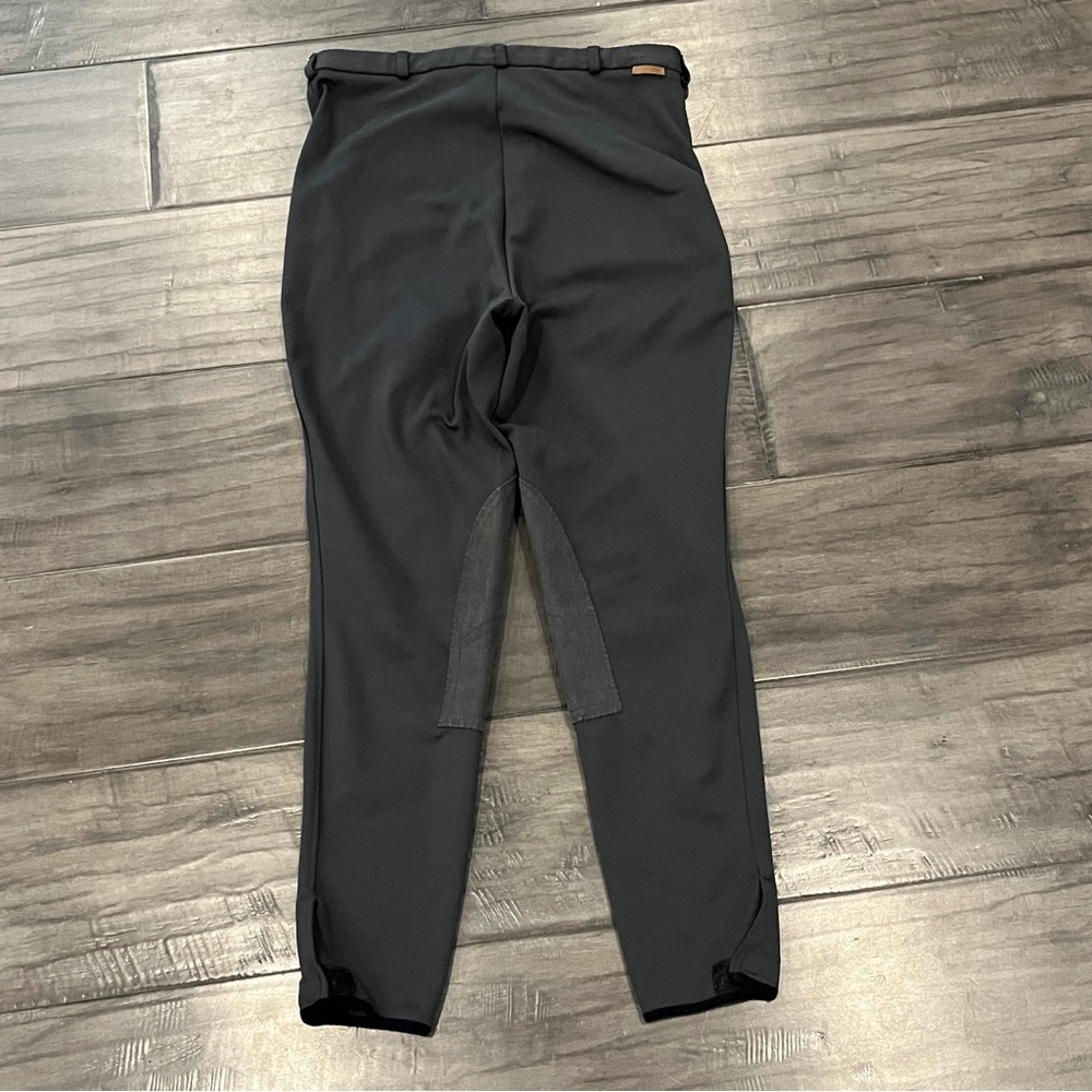 Tuff Rider Ribbed Knee Patch Breeches In Charcoal - Size 34 - Picture 6 of 14